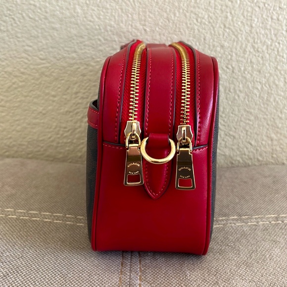 Coach Jes Crossbody / 1941 Red Signature Canvas - Picture 3 of 10